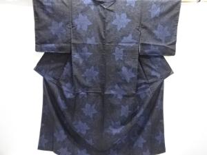花模様織り出し本場泥大島紬着物(9マルキ)